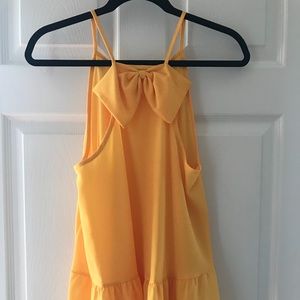 Yellow tank with back bow detail 🎀